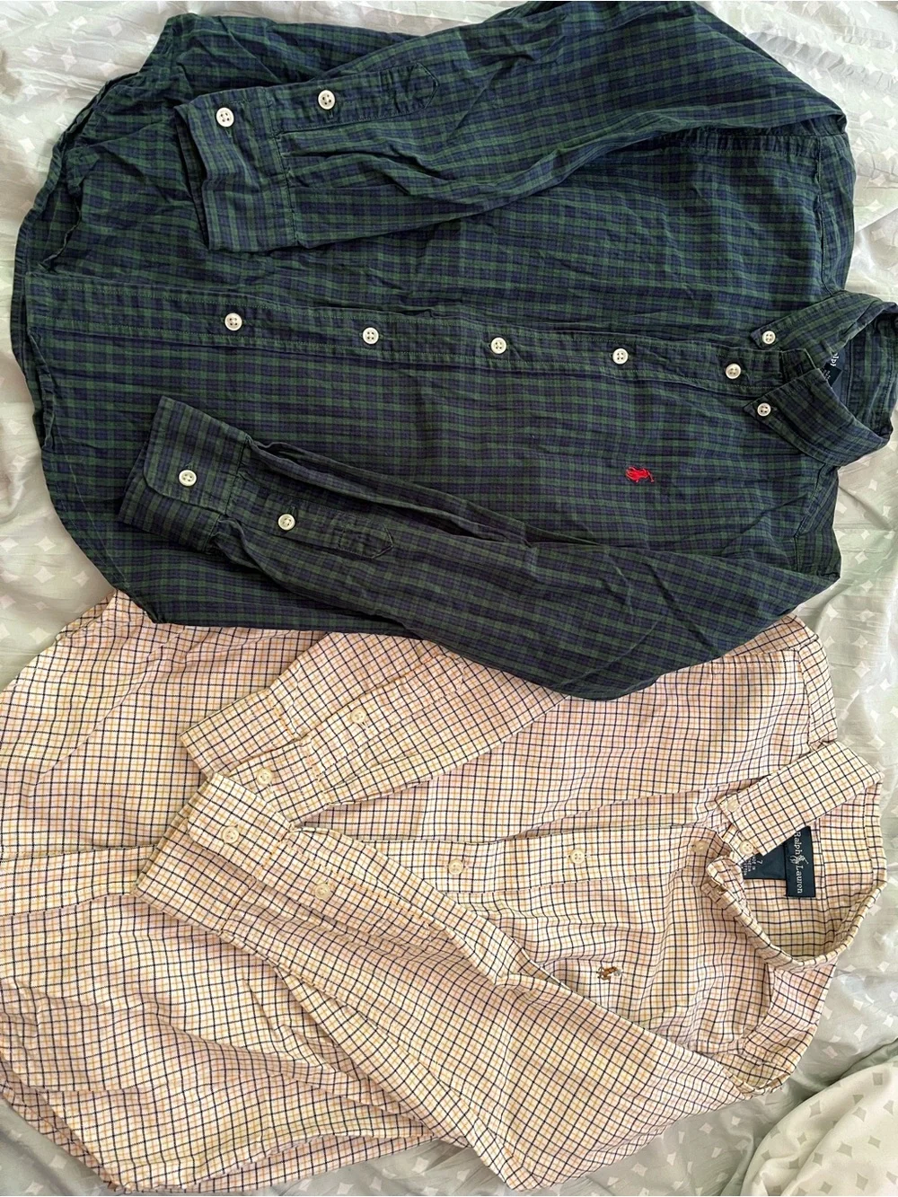 Ralph Lauren Button Down Youth Bundle Plaid Boys Size 7 Shirts